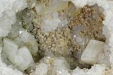 Keokuk Quartz Geode with Calcite Crystals - Iowa #144723-3